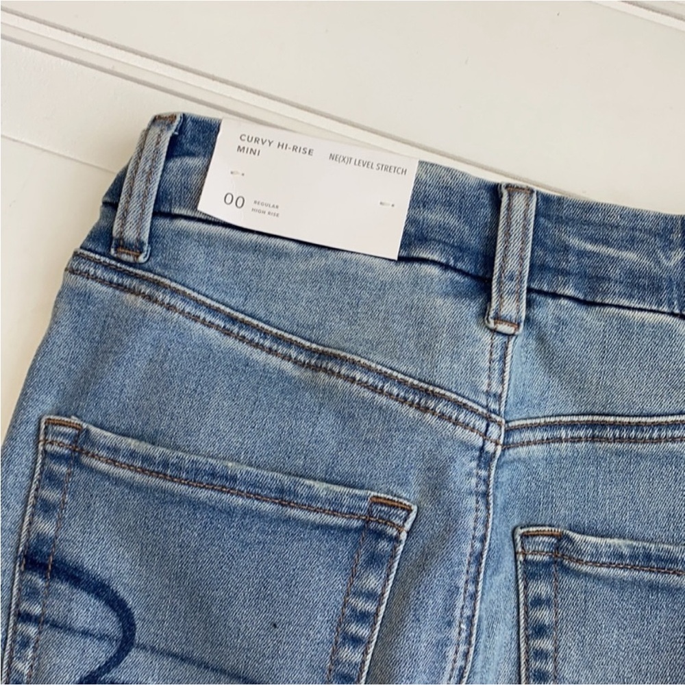 NWT American Eagle Curvy High Rise Mini Denim Skirt Size 00 - Picture 6 of 7
